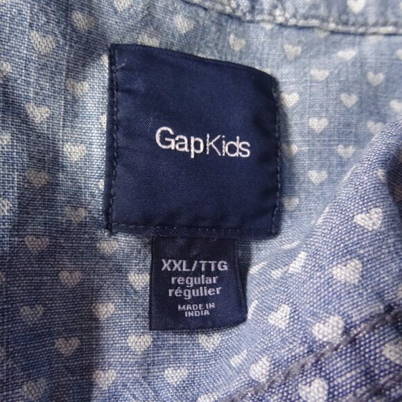 girl's GAP shirt dress with heart pattern size XXL - Picture 6 of 7